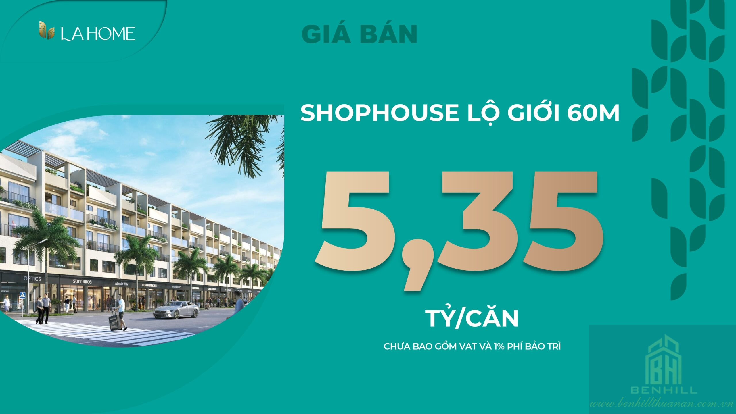 Giá Bán Lợi Nhuận Cao Của Shophouse La Home Long An Lộ Giới 60m